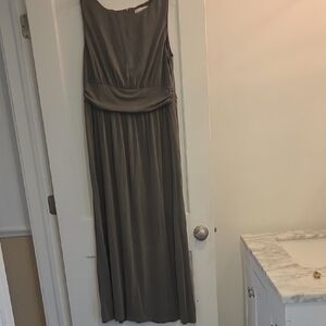 LOFT Green Sleeveless Maxi Dress